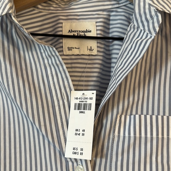 cropped abercrombie striped blouse - Picture 2 of 3